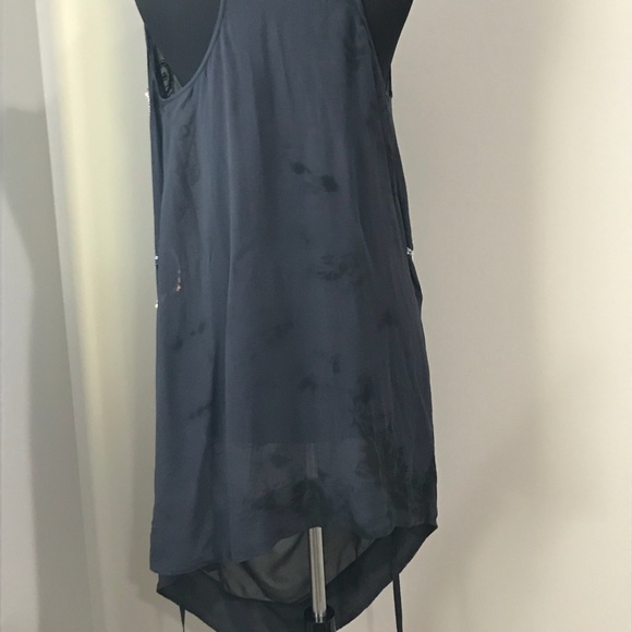 All Saints 100% Silk & Beads Tie Dye Tunic - Picture 3 of 8